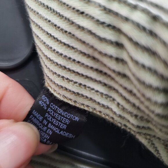 Kenneth Cole Reaction Men's Vintage Green Stripe LS Button Up Shirt XL 17-34/35 - Picture 4 of 5